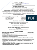 Intervention Specialist Resume Jloveallen 6 4 15