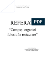 Compusi Organici Folositi in Restaurare