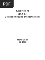 Science 9 Unit D:: Electrical Principles and Technologies