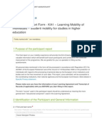 Participant Report Form - KA1 - Learning Mobility of Individuals - Student Mobility For Studies in Higher Education