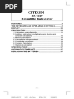 Citizen Calculator SR 135 Manual