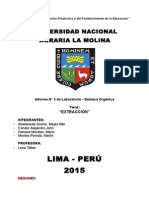 Informe de Quimica Orgánica #5 Extracción