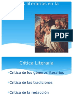 Géneros Literarios en La Biblia