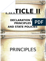 Article II: Declaration of Principles and State Policies