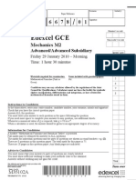 Edexcel GCE January 2010 Mechanics M2 QP