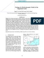 Calibration and Testing of A Hydrodynamic Model of The Gippsland Lakes