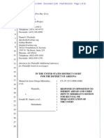 Melendres # 1150 - Opp To Recusal Motion - D.ariz. - 2-07-Cv-02513 - 1150 - P Opposition To Motion To Recuse W Exhibits