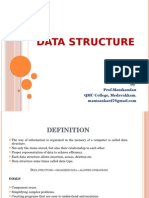 Data Structure: by Prof - Manikandan QMC College, Medavakkam