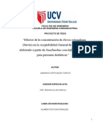 Efectos de La Concentración de Stevia Rebaudiana (Stevia) en La Aceptabilidad General de Un Néctar Elaborado A Partir de Smallanthus Sonchifolia (Yacòn) para Personas Diabéticas