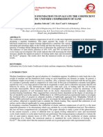 Cyclic Loading On Foundation To Evaluate The Coefficient of Elastic Uniform Compression of Sand