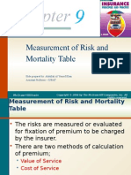 Chapter 9 (Measurement of Risk and Mortality Table)