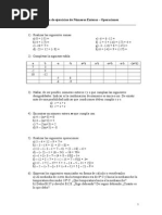 Guía de Ejercicios de Números Enteros-Operaciones