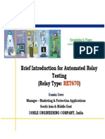 RET670 Relay Testing With F6150