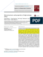 Microstructures and Properties of High-Entropy Alloys