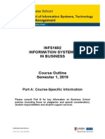 INFS1602 Information Systems in Business: and Management