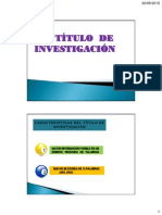 Titulo de Investigación en Tesis