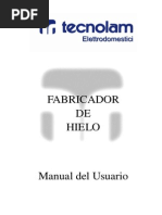 Manual Te-30k Fabricador de Hielo