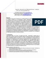 La Profesionalización Docente en Matemáticas: Trabajo de Una Red Académica