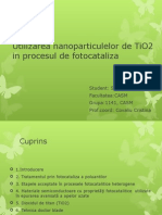 Utilizarea Nanoparticulelor de TiO2 in Procesul de Fotocataliza 