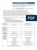 Finding An Apartment Project: Background - Answer These Questions in Complete Sentences