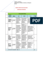 Rubrica Analitica de Evaluacion 1 2015