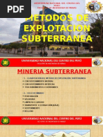 Metodos de Explotacion Subterranea