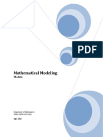 Mathematical Modeling: Department of Mathematics Addis Ababa University