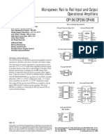 Micropower, Rail-to-Rail Input and Output Operational Amplifiers OP196/OP296/OP496