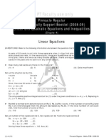 FSB-by PT For Linear and Quadratic Equations