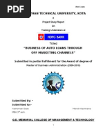 Yashu HDFC Trainning Project Report