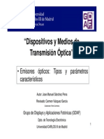 Modulo 1 Emisores Opticos Tipos y Parametros Caracteristicos