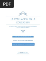 La Evaluación Educativa Monografia