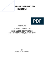 Design of Sprinkler System by Engr. Mariano