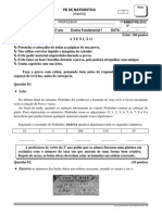 Prova PB Matematica 3ano Manha 1bim PDF