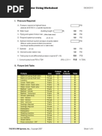 TIGERFLOW Booster Sizing Worksheet: I. Pressure Required