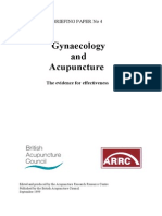 Gynaecology and Acupuncture: Briefing Paper No 4