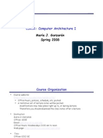 CS231: Computer Architecture I: María J. Garzarán Spring 2008