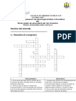 Examen de Recuperacion de Informatica Del 3er Bimestre Del 3er Gado de Secundaria