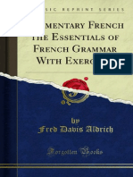 Elementary French The Essentials of French Grammar With Exercises 1000090314