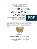 Fotogrametría Aplicado A Catastro