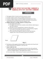 Magnetic Effect of Electric Current &amp Mechanical Effct of Electric Current