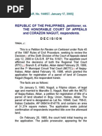 REPUBLIC OF THE PHILIPPINES, Petitioner, vs. The Honorable Court of Appeals and CORAZON NAGUIT, Respondents