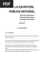 De La Escritura Pública Notarial - Maria Luisa Lozada Bravo y Otras.