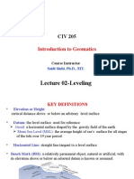 Lecture 02 Levelling (CH 4-5)