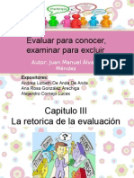 Evaluar para Conocer, Examinar para Excluir 2