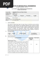 Institute of Aeronautical Engineering: Mid Semester Test