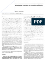 (Art) Espondilolistesis Degenerativa Lumbar. Resultados Del Tratamiento Quirúrgico PDF