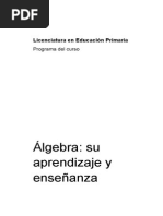 Algebra Su Aprendizaje y Ensenanza