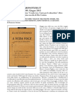 1 Giugno 2015 - FARONOTIZIE - IT - Anno X, Numero 109 - Francesco Aronne Recensisce "A Nuda Voce. Canto Per Le Tabacchine", Di Elio Coriano