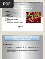 Clasificacion de Los Microorganismos